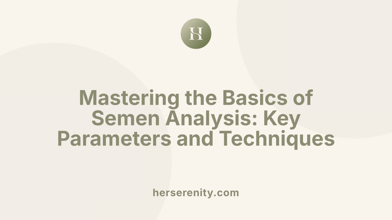 Mastering the Basics of Semen Analysis: Key Parameters and Techniques