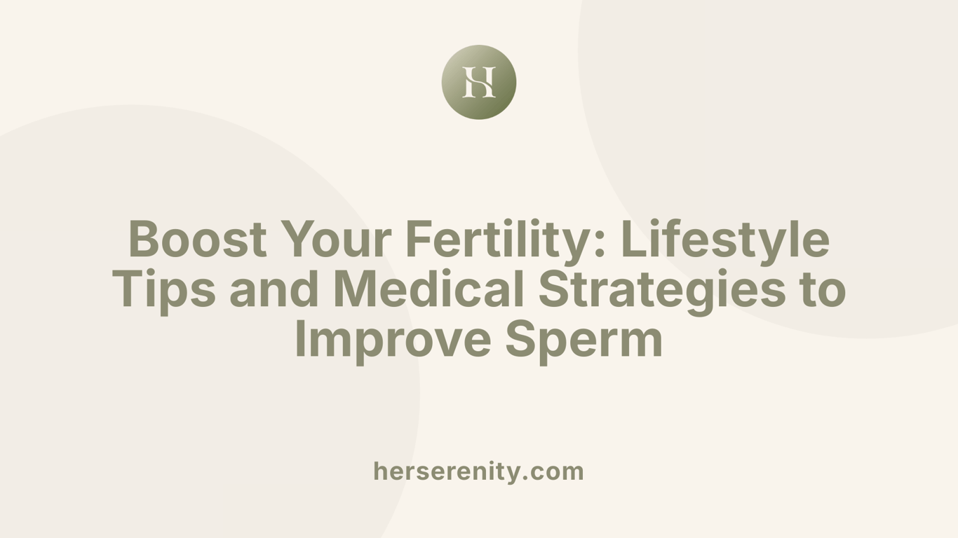 Boost Your Fertility: Lifestyle Tips and Medical Strategies to Improve Sperm