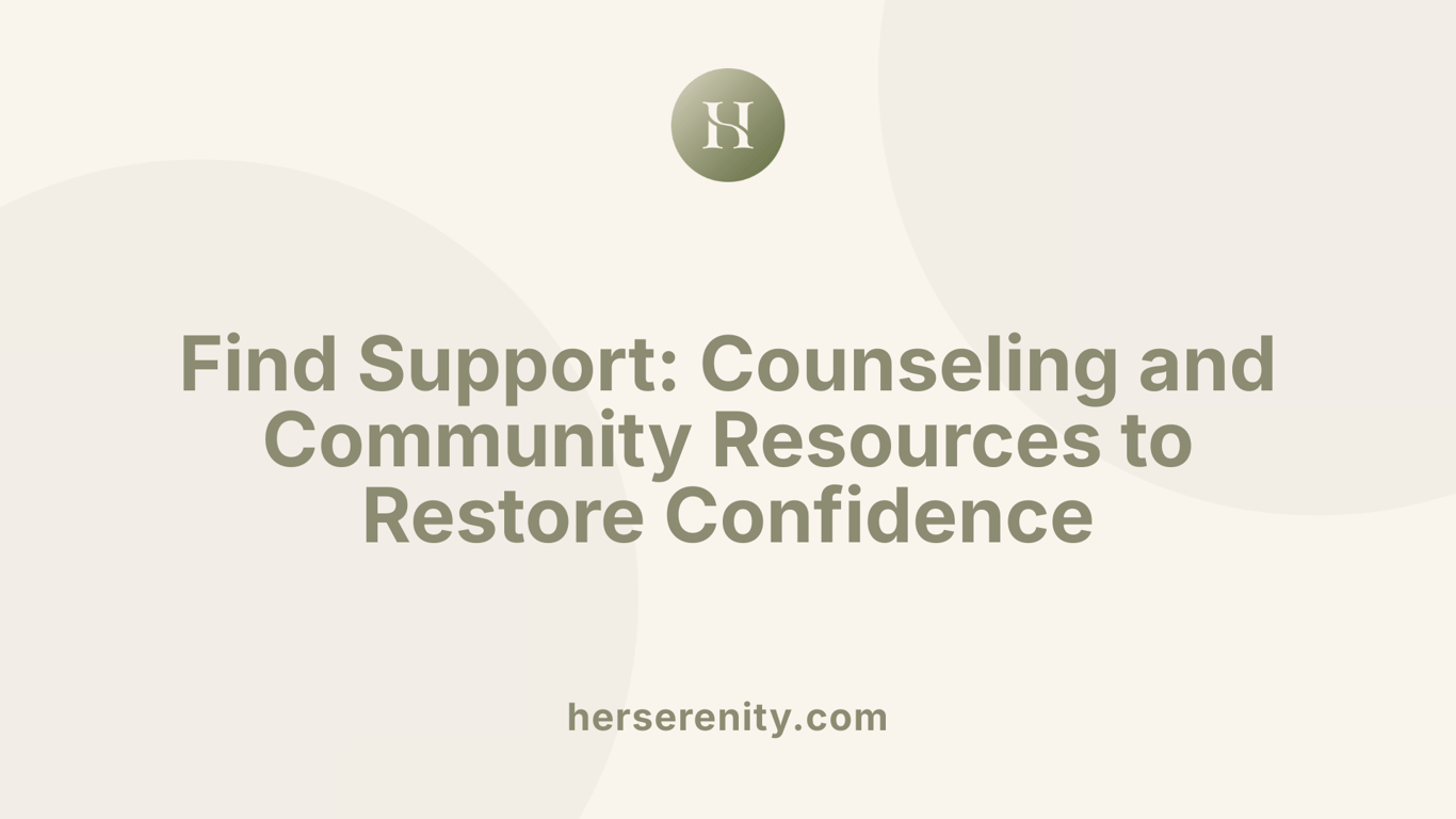 Find Support: Counseling and Community Resources to Restore Confidence