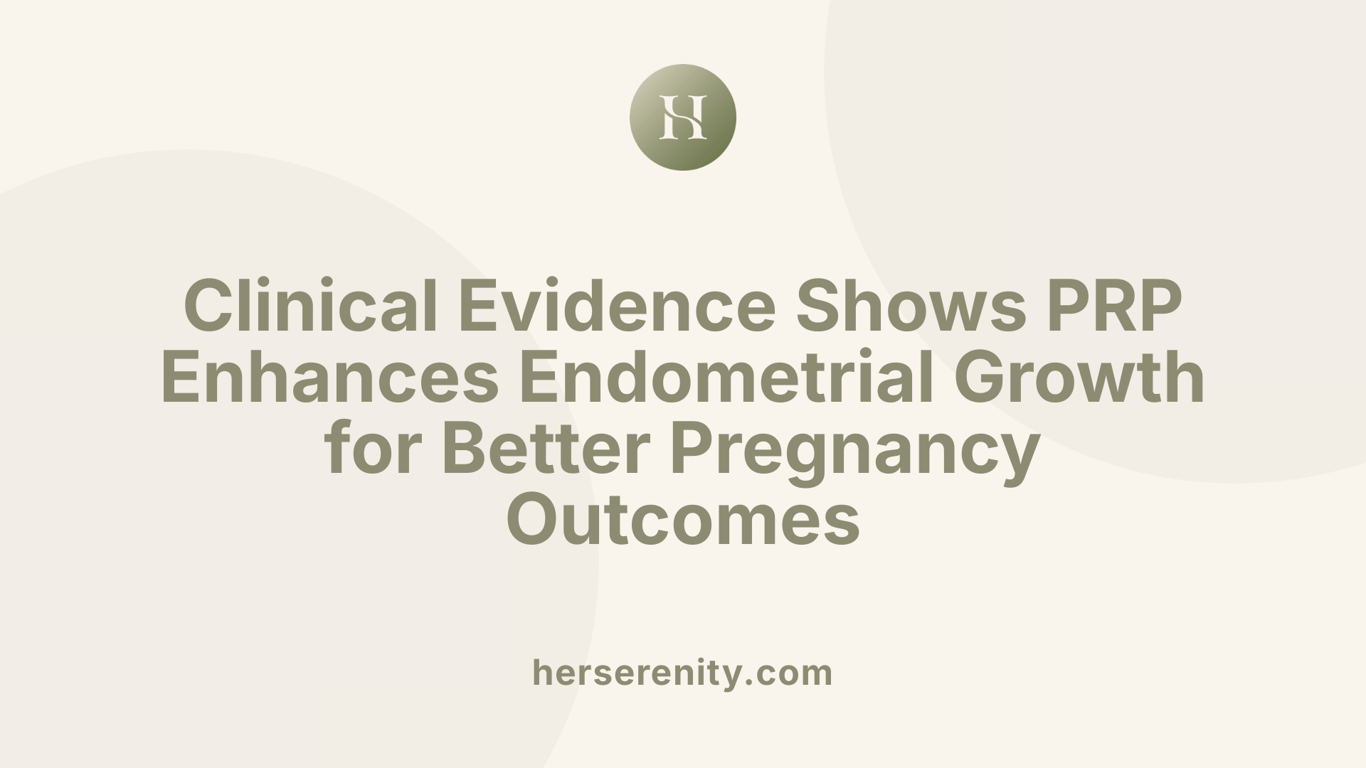 Clinical Evidence Shows PRP Enhances Endometrial Growth for Better Pregnancy Outcomes