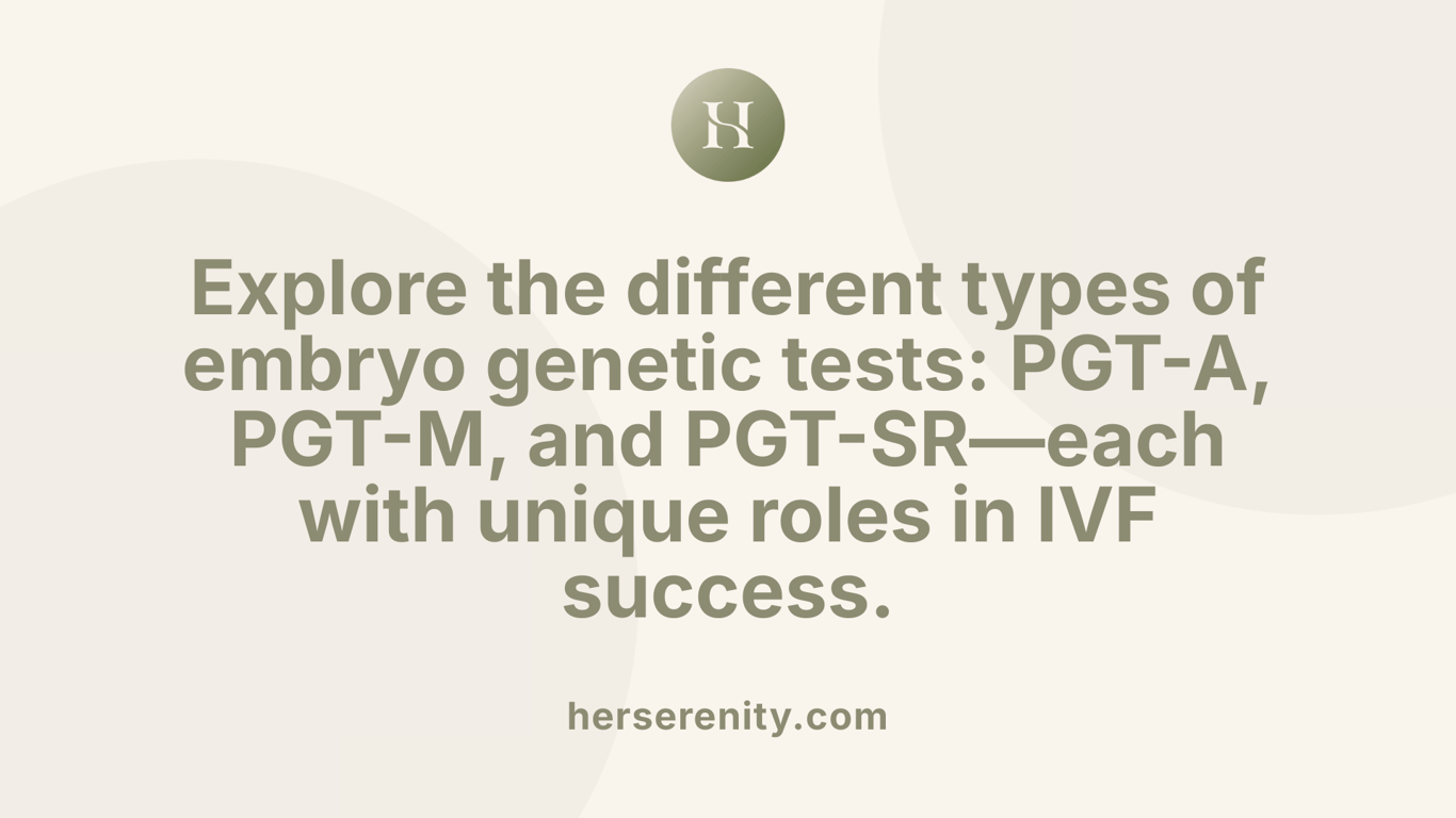 Explore the different types of embryo genetic tests: PGT-A, PGT-M, and PGT-SR—each with unique roles in IVF success.