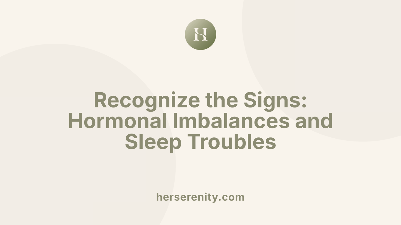 Recognize the Signs: Hormonal Imbalances and Sleep Troubles