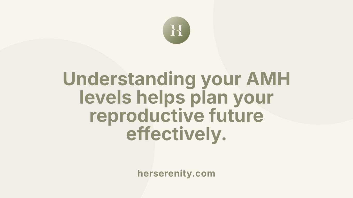 Understanding your AMH levels helps plan your reproductive future effectively.