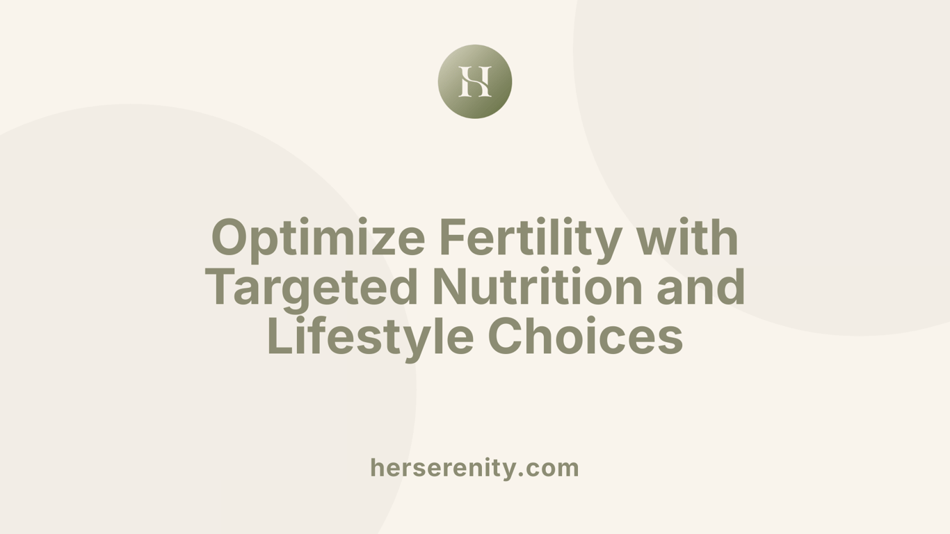 Optimize Fertility with Targeted Nutrition and Lifestyle Choices