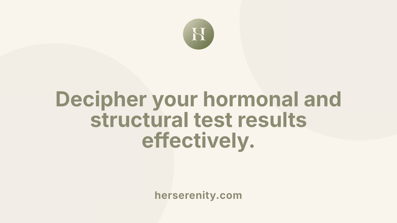 Decipher your hormonal and structural test results effectively.