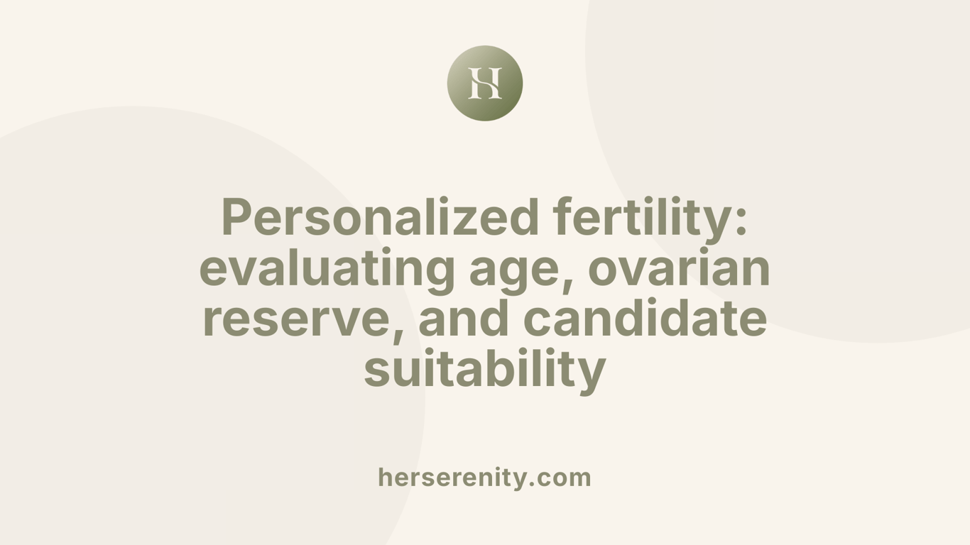 Personalized fertility: evaluating age, ovarian reserve, and candidate suitability