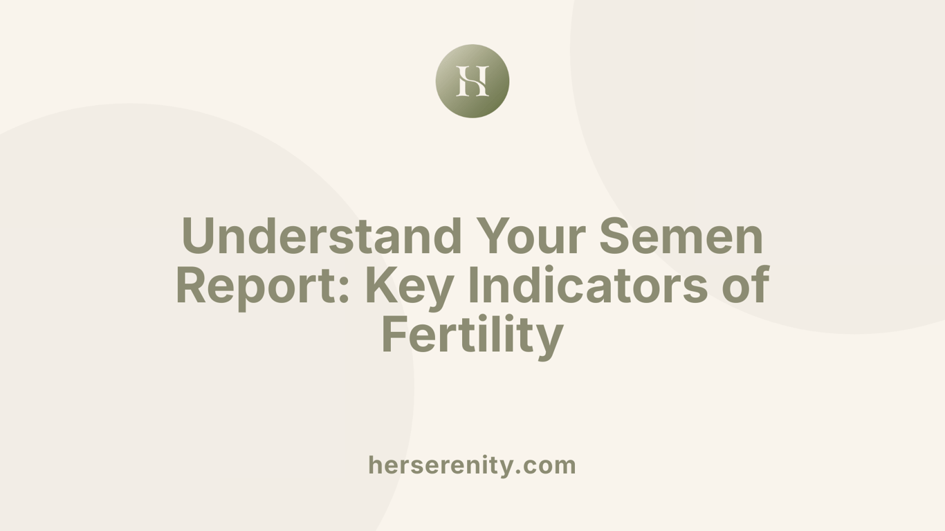 Understand Your Semen Report: Key Indicators of Fertility
