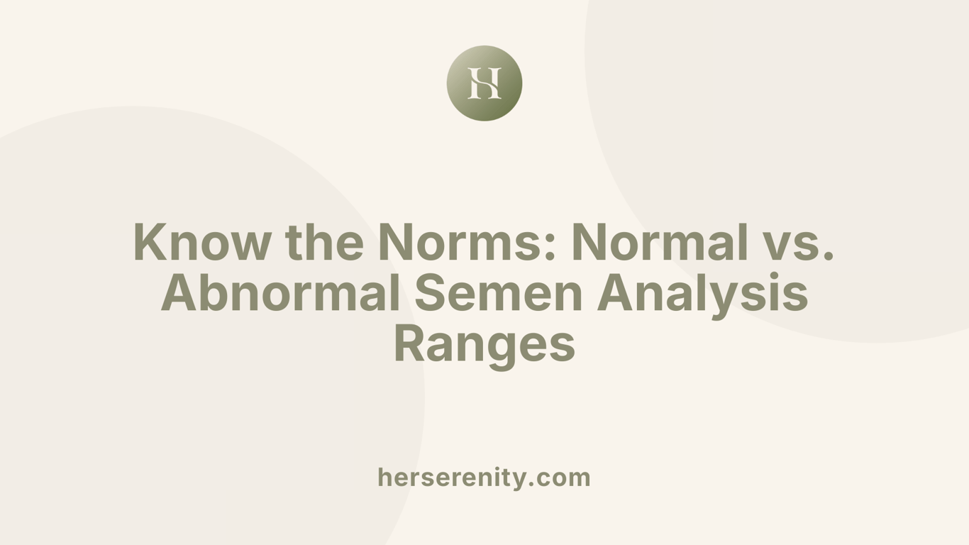Know the Norms: Normal vs. Abnormal Semen Analysis Ranges
