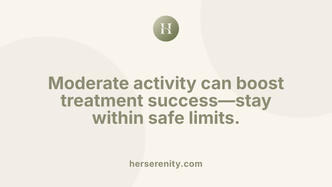 Moderate activity can boost treatment success—stay within safe limits.