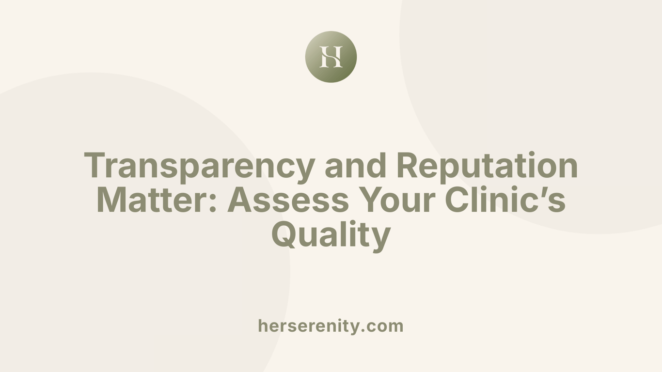 Transparency and Reputation Matter: Assess Your Clinic’s Quality