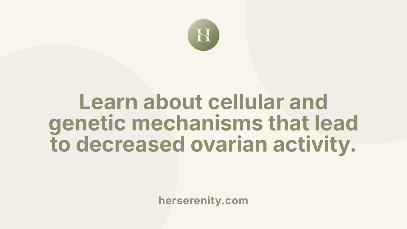 Learn about cellular and genetic mechanisms that lead to decreased ovarian activity.