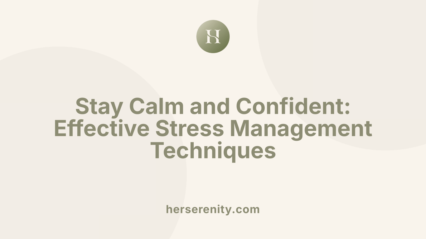 Stay Calm and Confident: Effective Stress Management Techniques