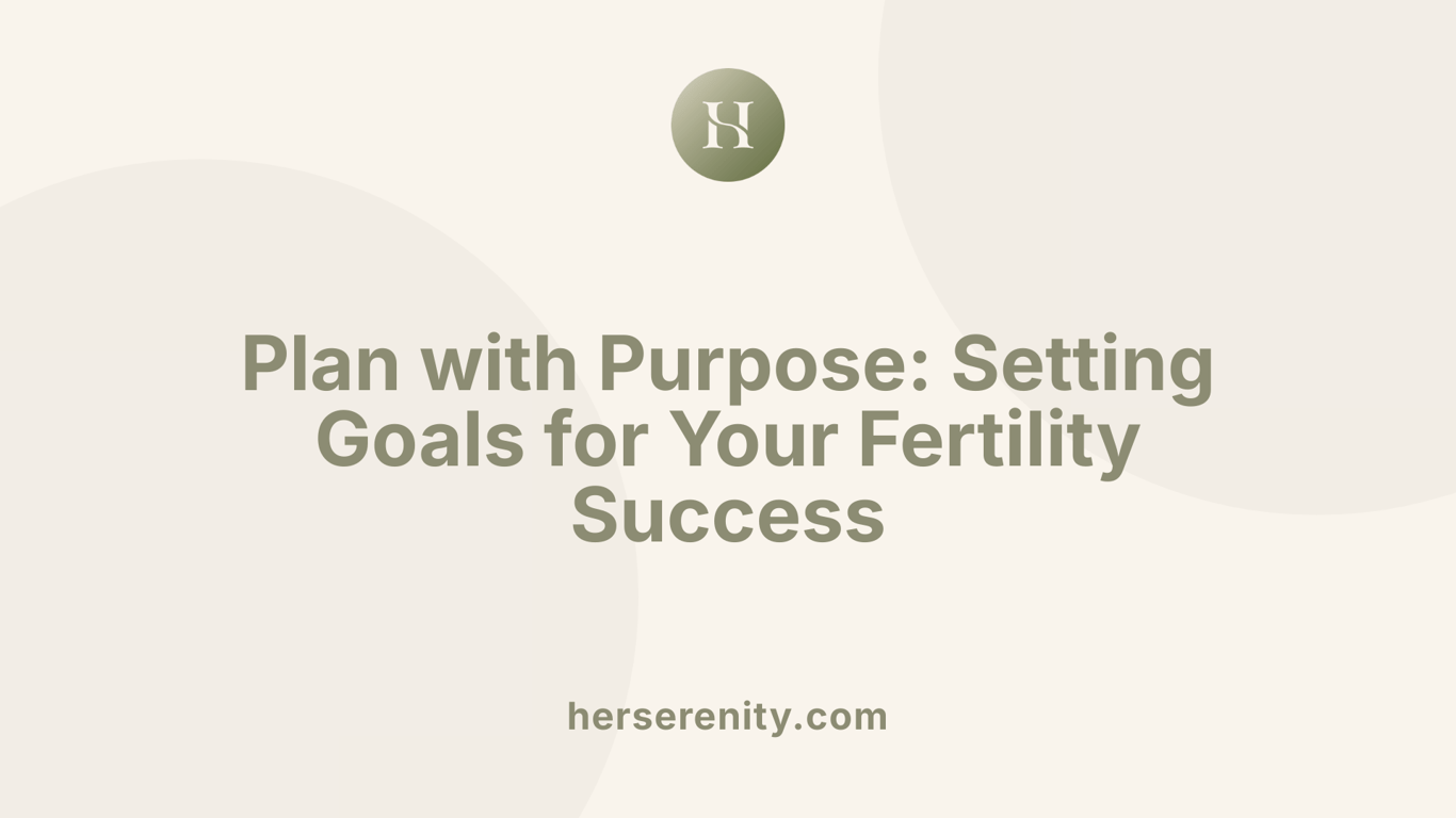Plan with Purpose: Setting Goals for Your Fertility Success