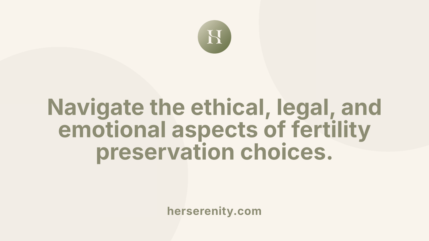Navigate the ethical, legal, and emotional aspects of fertility preservation choices.
