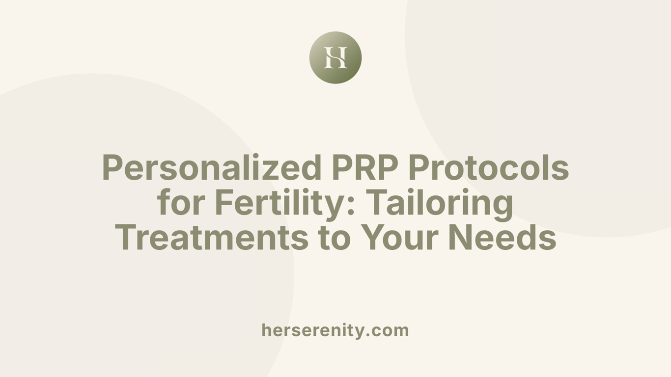Personalized PRP Protocols for Fertility: Tailoring Treatments to Your Needs