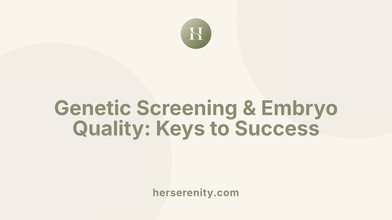 Genetic Screening &amp; Embryo Quality: Keys to Success