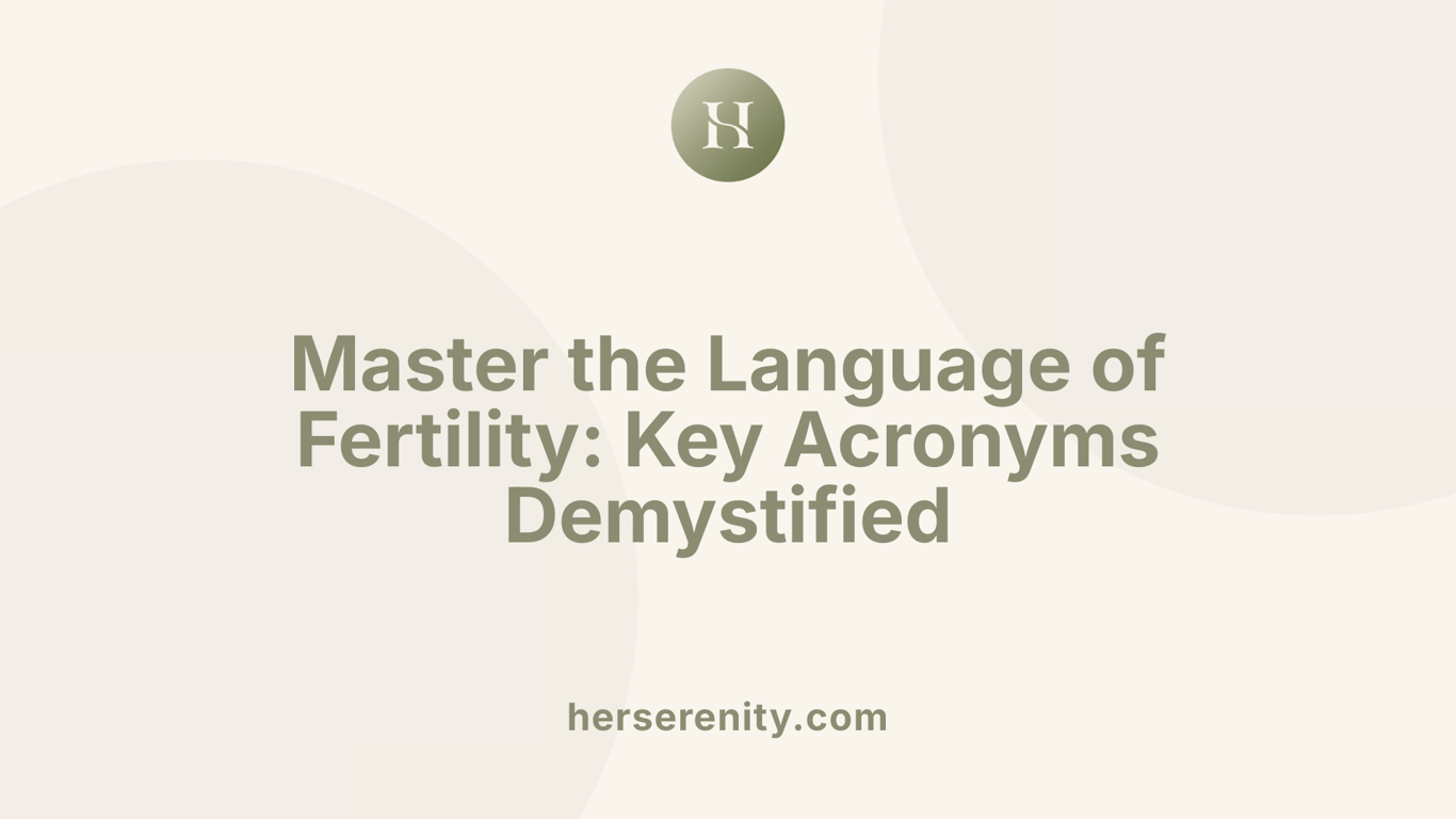 Master the Language of Fertility: Key Acronyms Demystified