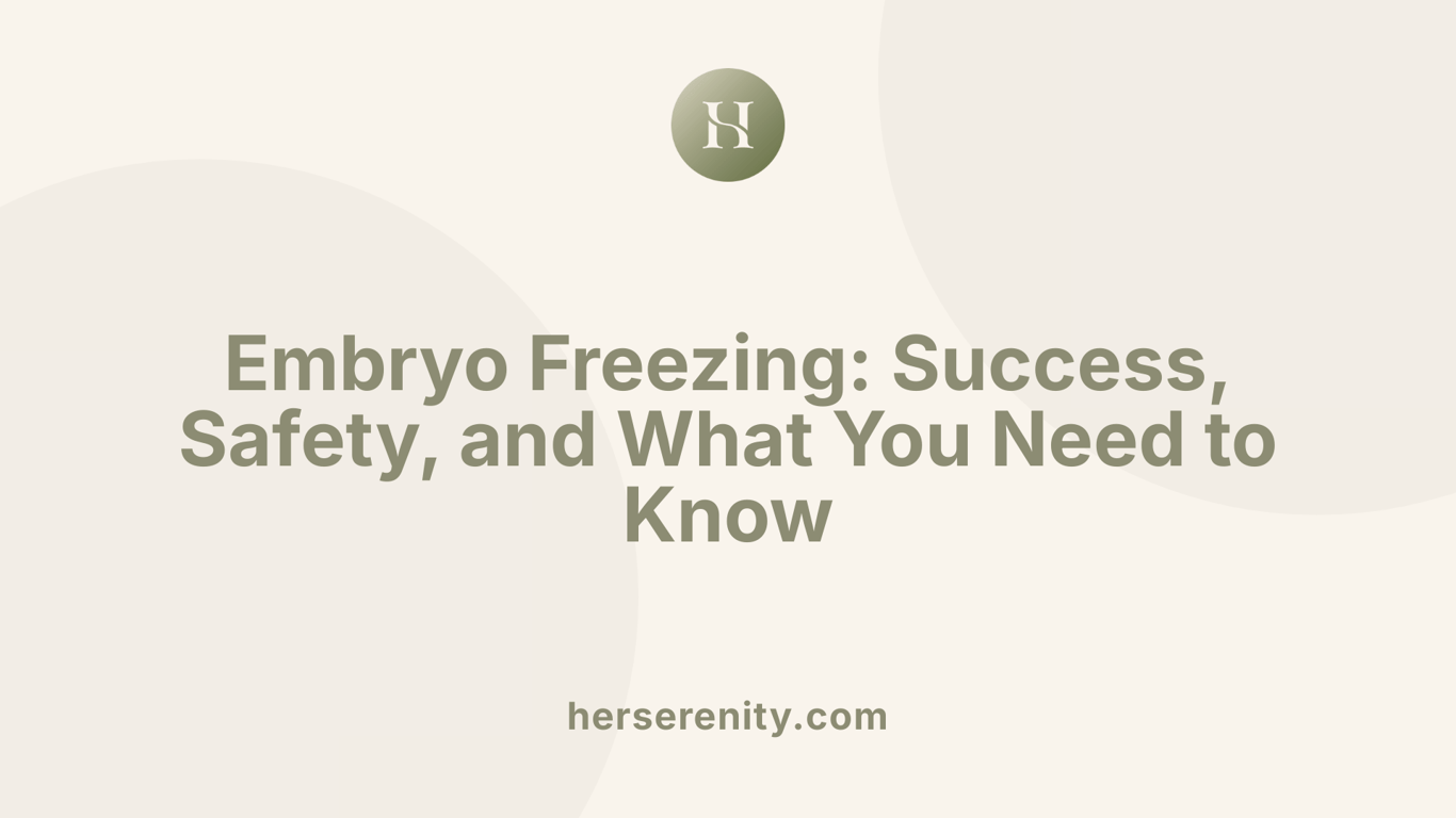 Embryo Freezing: Success, Safety, and What You Need to Know