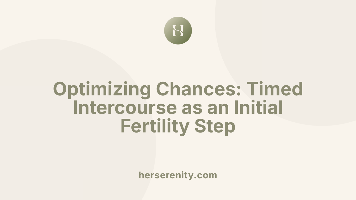 Optimizing Chances: Timed Intercourse as an Initial Fertility Step