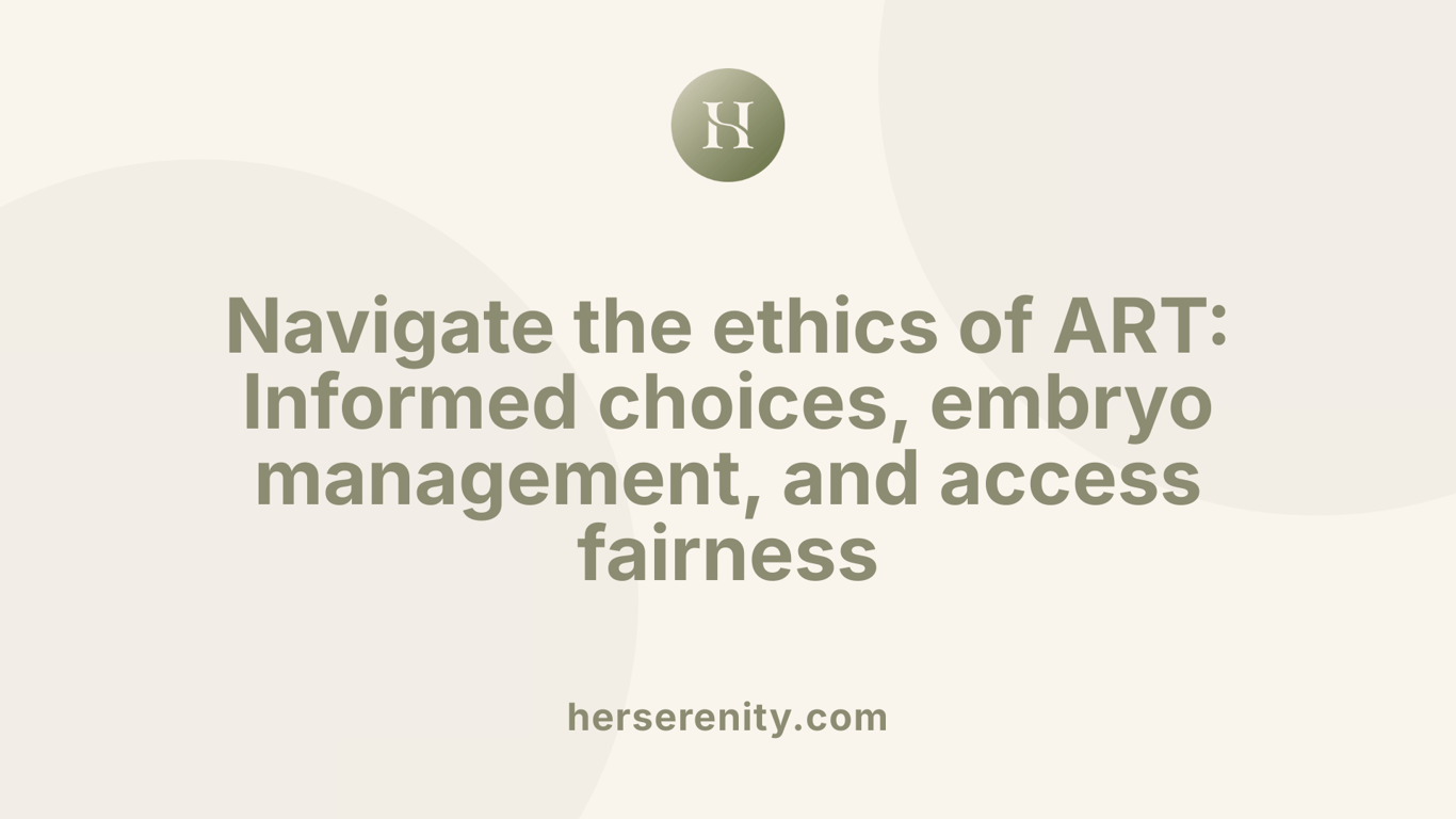 Navigate the ethics of ART: Informed choices, embryo management, and access fairness