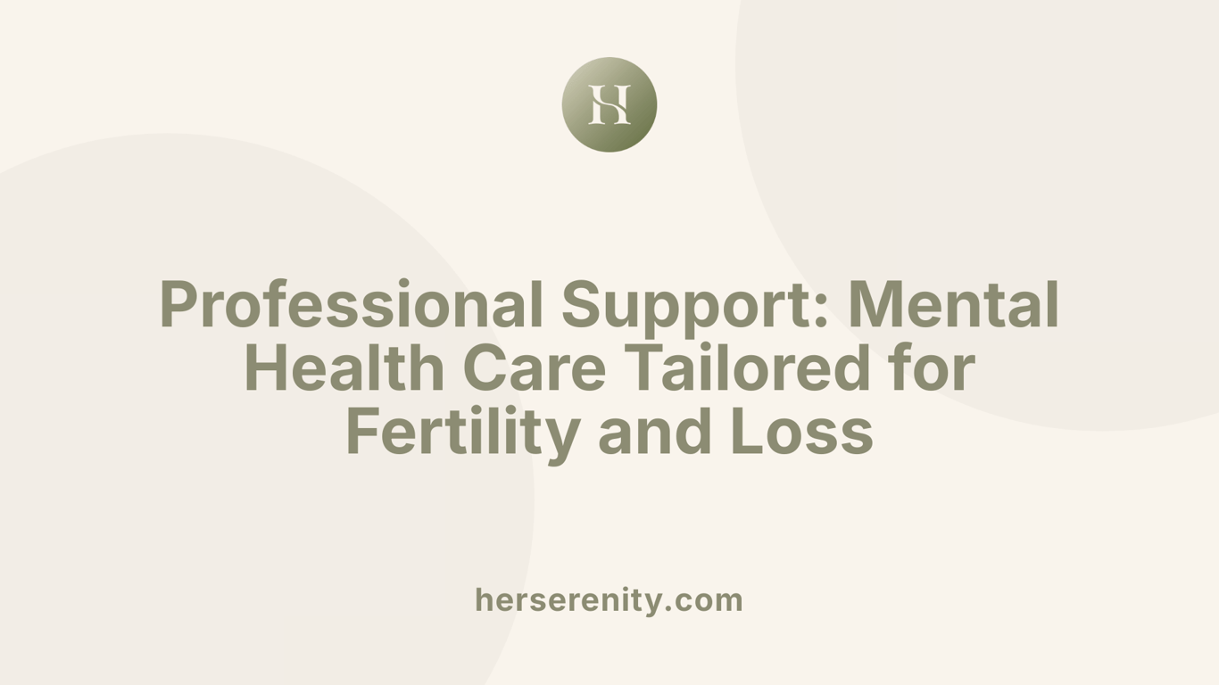 Professional Support: Mental Health Care Tailored for Fertility and Loss