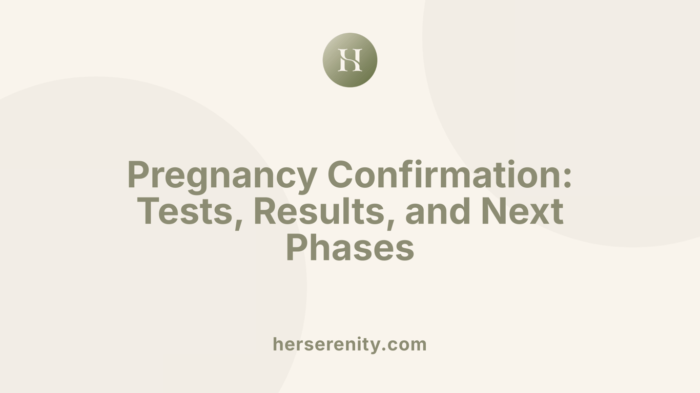 Pregnancy Confirmation: Tests, Results, and Next Phases
