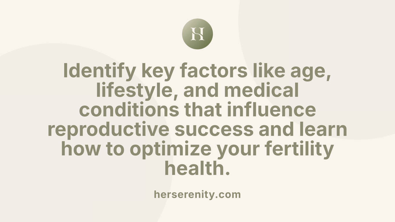Identify key factors like age, lifestyle, and medical conditions that influence reproductive success and learn how to optimize your fertility health.