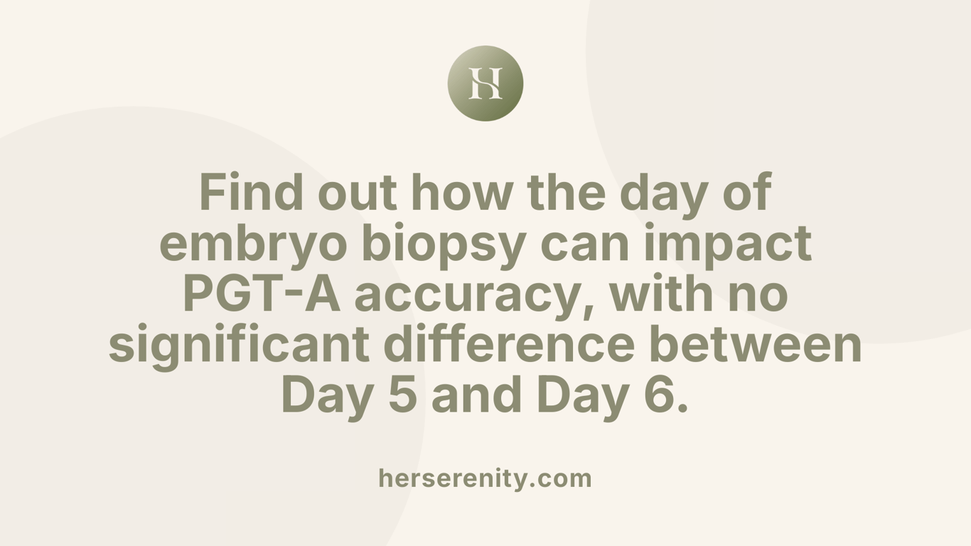 Find out how the day of embryo biopsy can impact PGT-A accuracy, with no significant difference between Day 5 and Day 6.