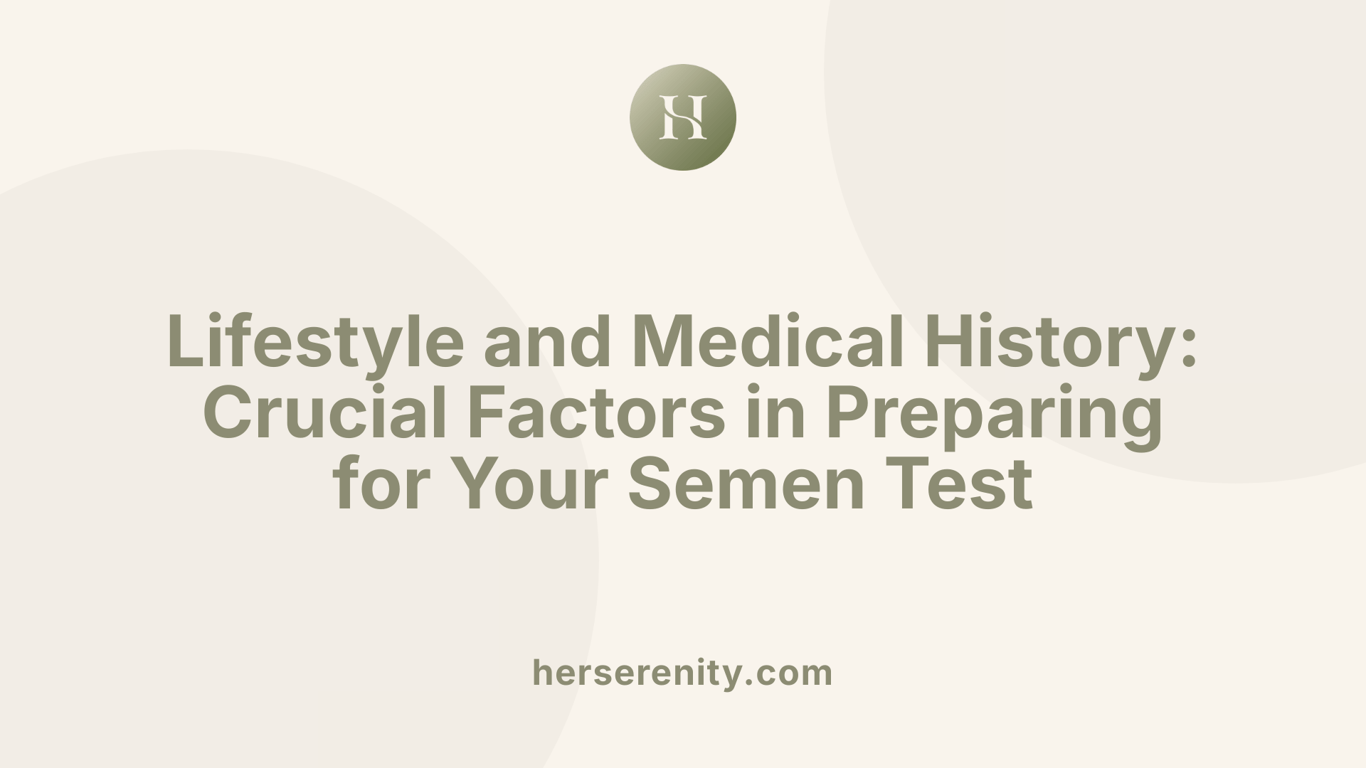 Lifestyle and Medical History: Crucial Factors in Preparing for Your Semen Test