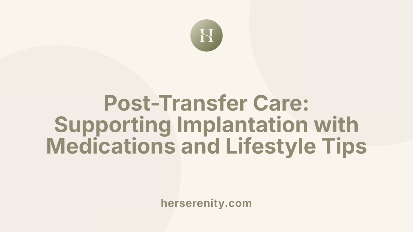 Post-Transfer Care: Supporting Implantation with Medications and Lifestyle Tips