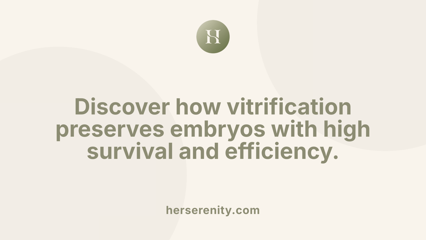 Discover how vitrification preserves embryos with high survival and efficiency.