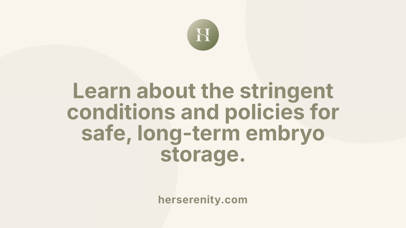 Learn about the stringent conditions and policies for safe, long-term embryo storage.
