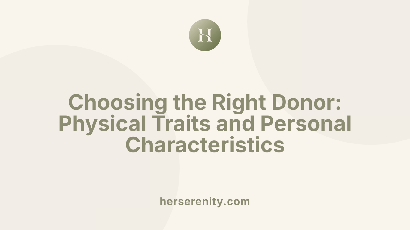 Choosing the Right Donor: Physical Traits and Personal Characteristics