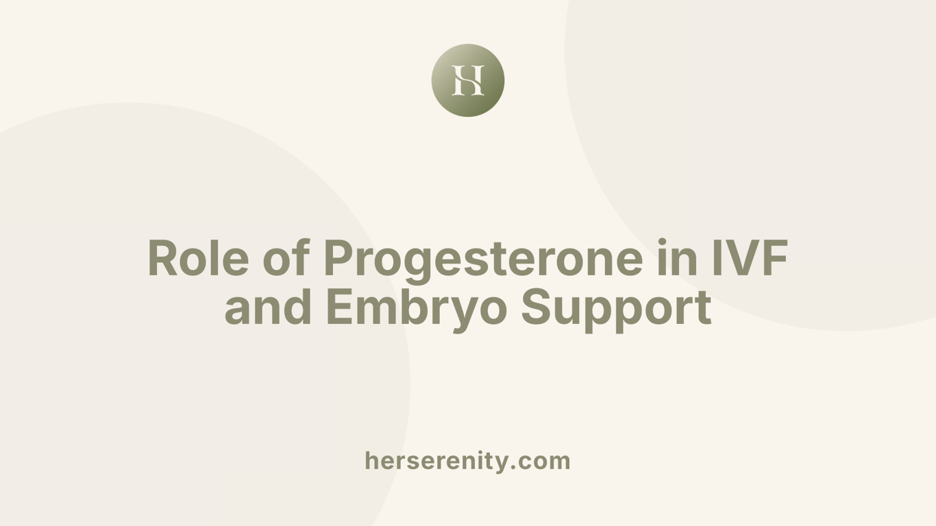 Role of Progesterone in IVF and Embryo Support
