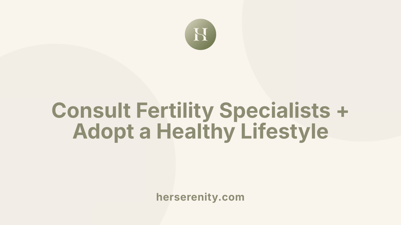 Consult Fertility Specialists + Adopt a Healthy Lifestyle