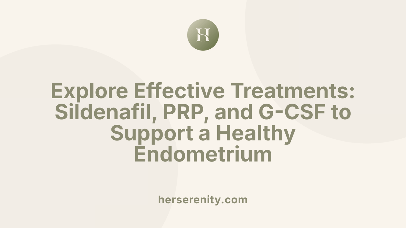 Explore Effective Treatments: Sildenafil, PRP, and G-CSF to Support a Healthy Endometrium