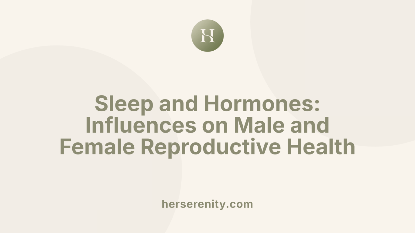 Sleep and Hormones: Influences on Male and Female Reproductive Health