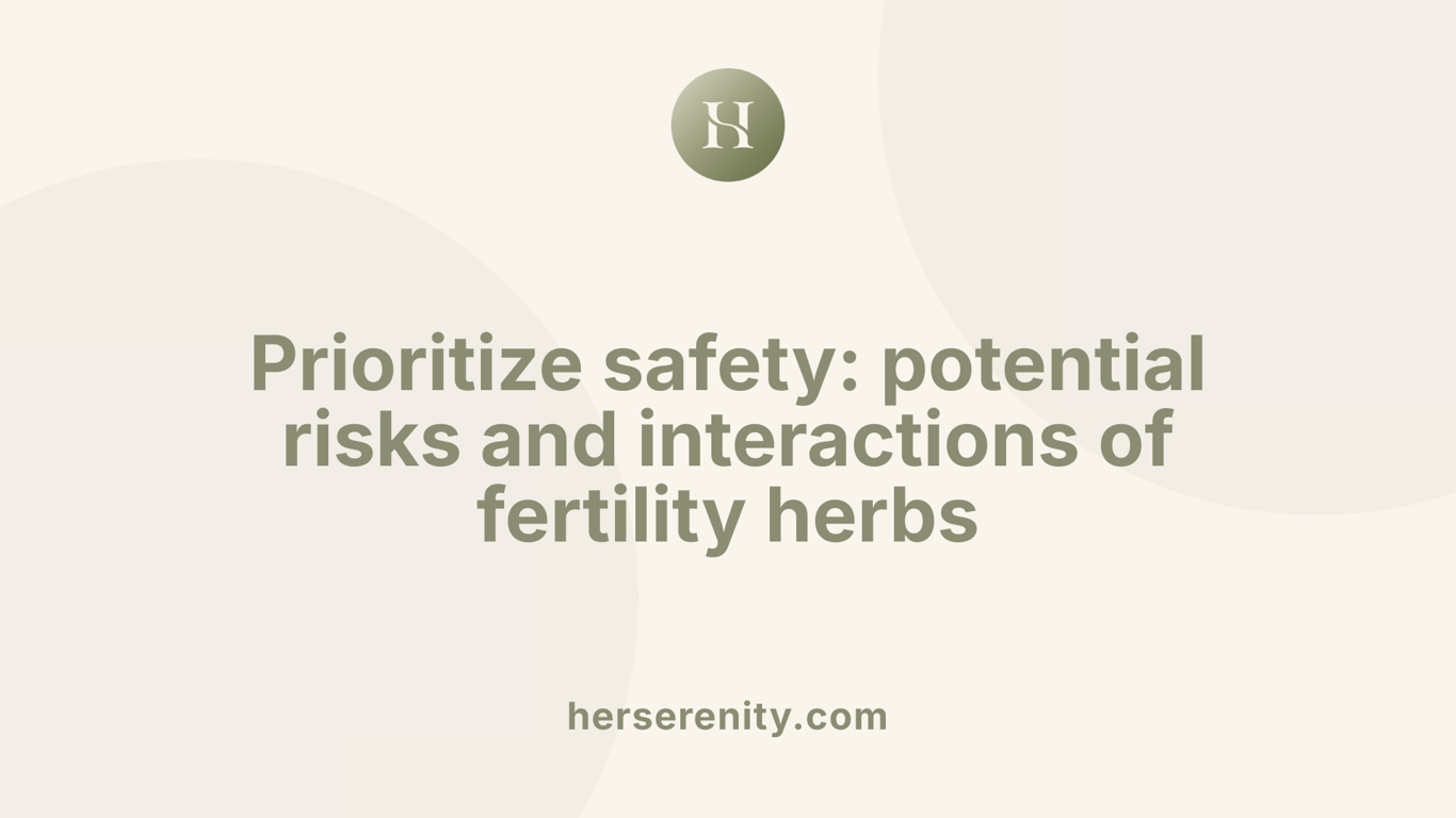 Prioritize safety: potential risks and interactions of fertility herbs