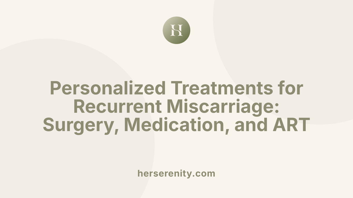 Personalized Treatments for Recurrent Miscarriage: Surgery, Medication, and ART