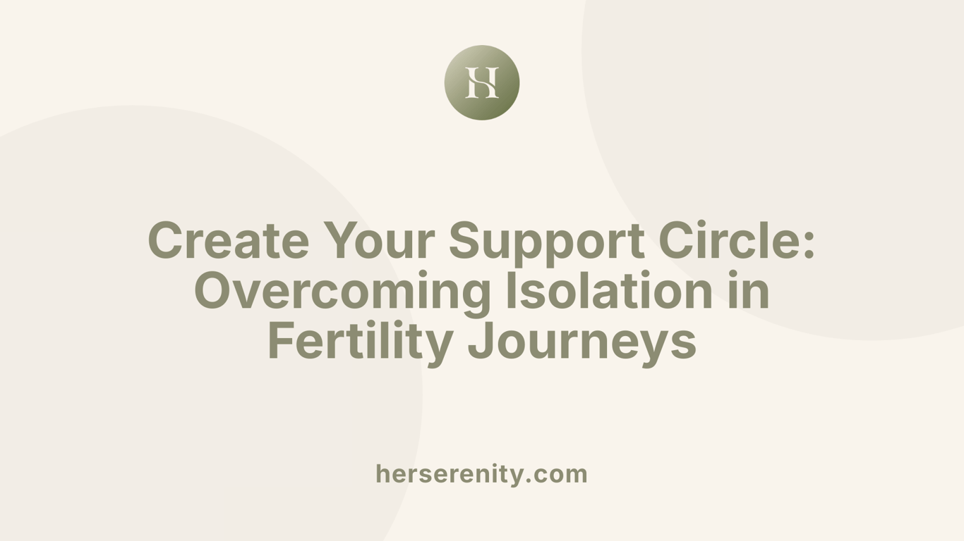 Create Your Support Circle: Overcoming Isolation in Fertility Journeys