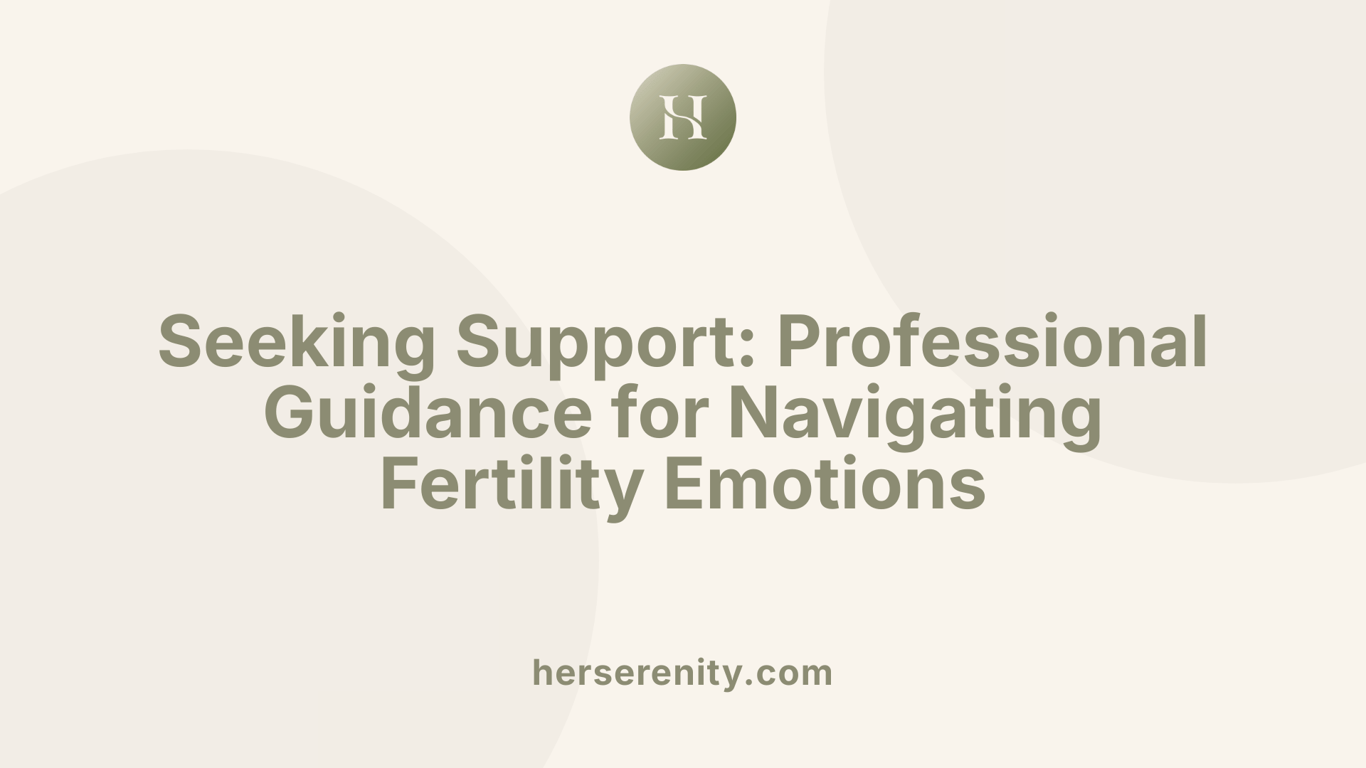 Seeking Support: Professional Guidance for Navigating Fertility Emotions