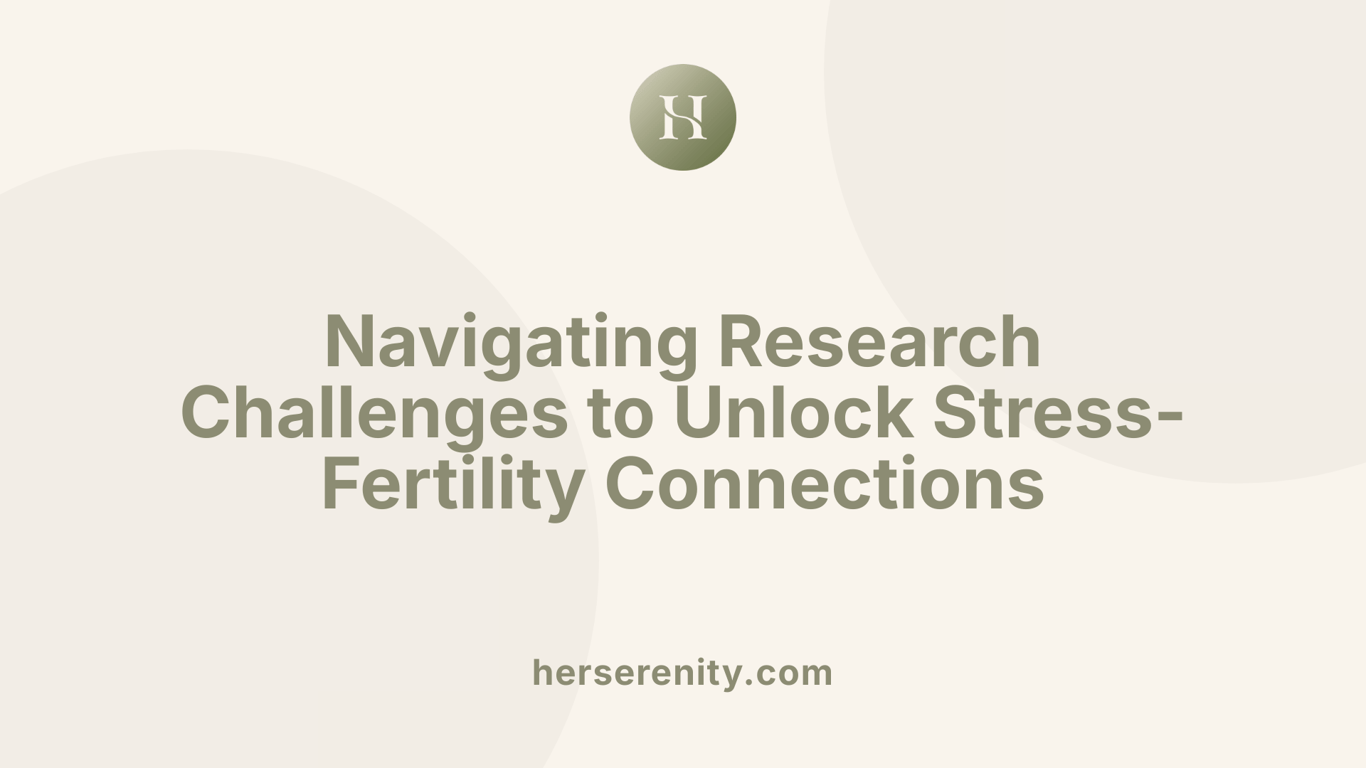 Navigating Research Challenges to Unlock Stress-Fertility Connections