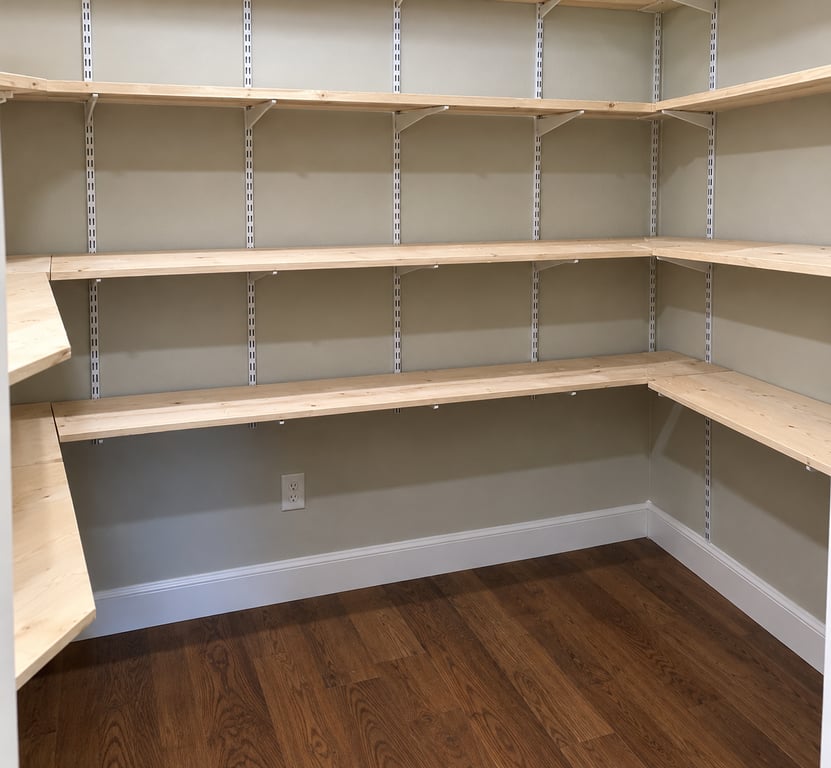 Empty Walk-In Pantry Shelving