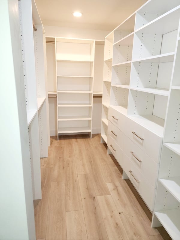 Double Drawer White Closet