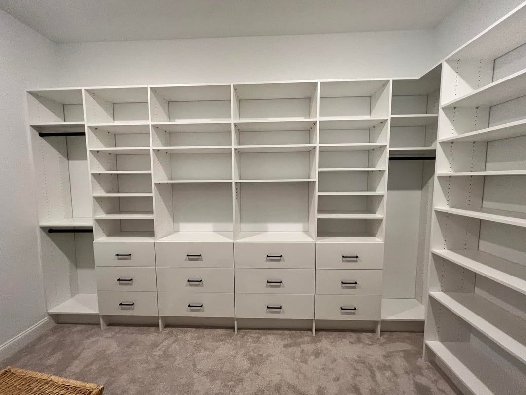 White 4 Drawer Section Front View