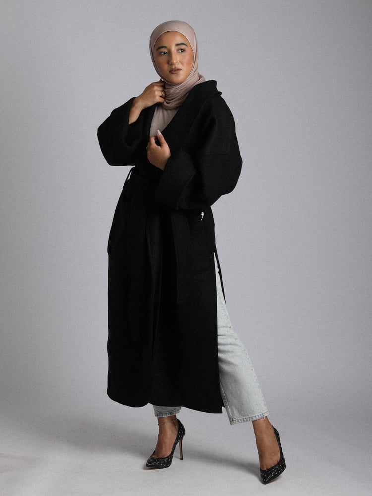 MANTEAU CACHEMIRE - MEDINA NOIR