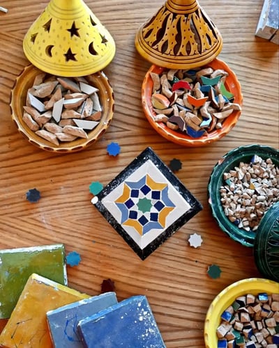 Zellige Tile Painting Workshop in Agadir
