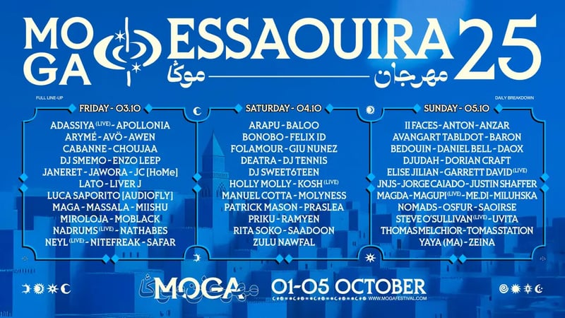 Festival MOGA Essaouira 2025 – Line-up, Dates & Billets
