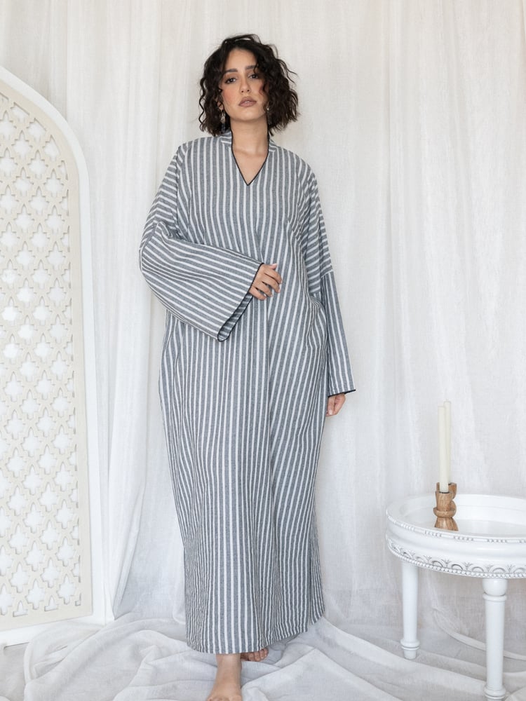 GANDOURA - KASBAH STRIPE GRIS