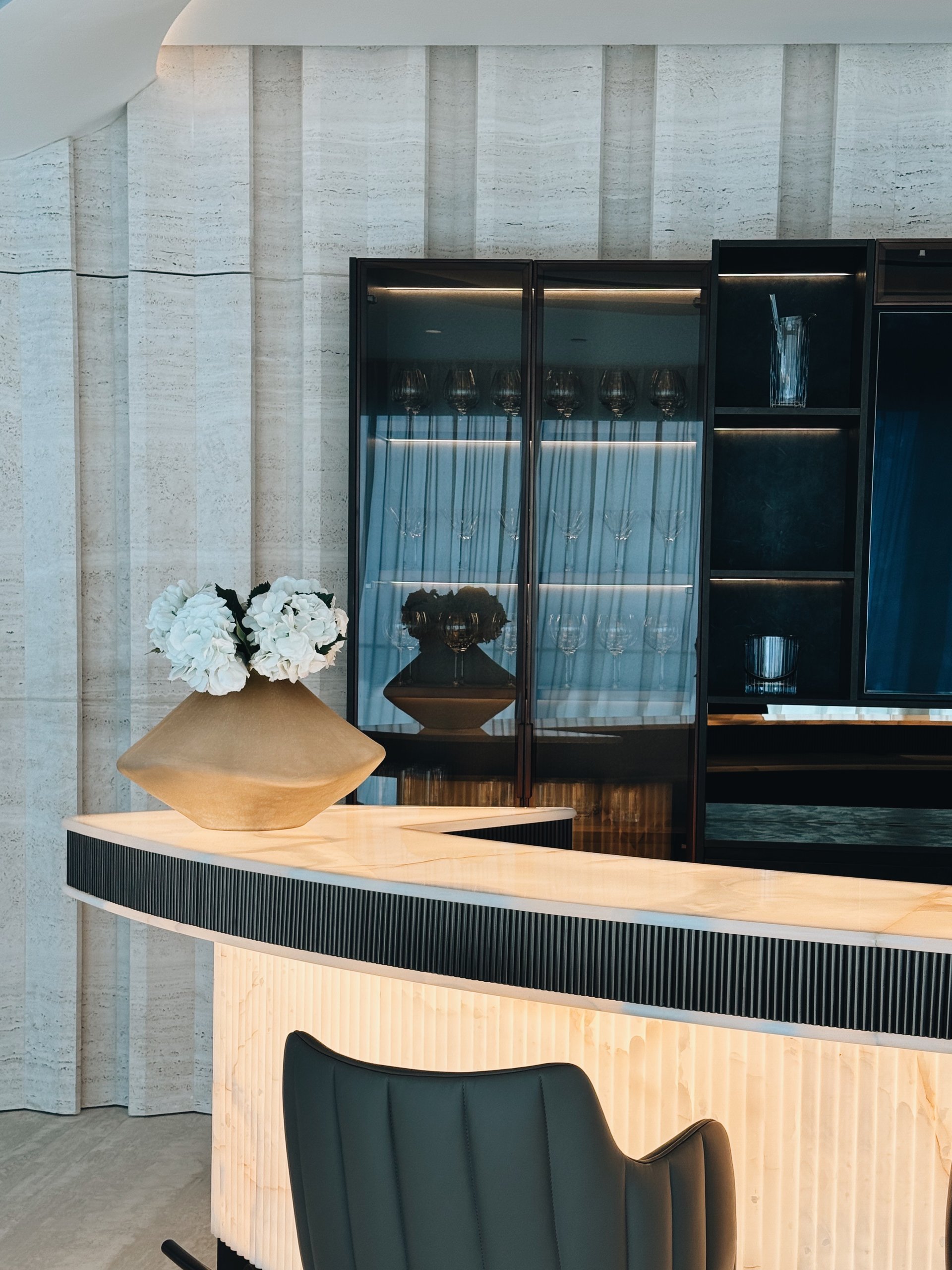 Glazed display cabinetry